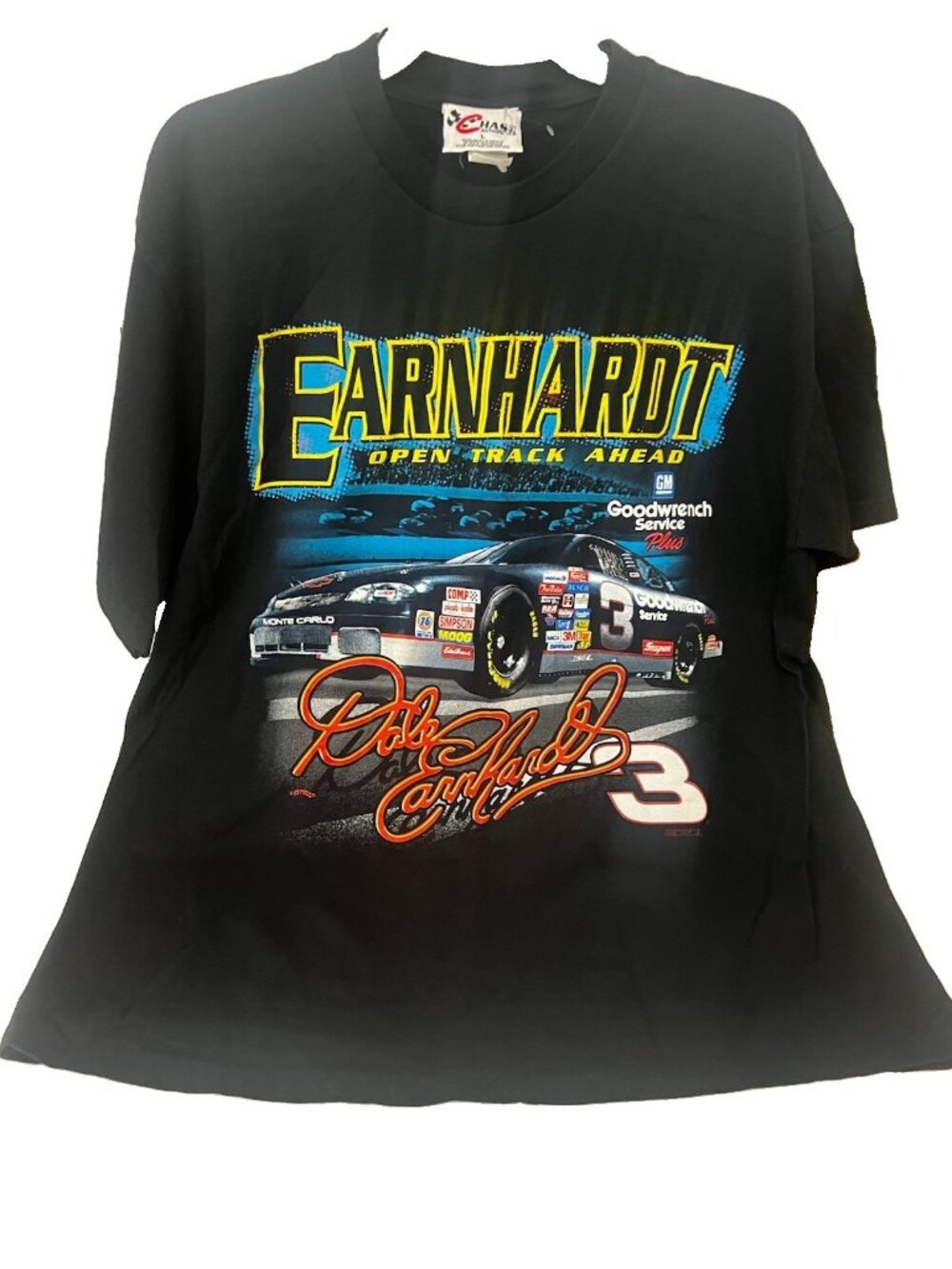 VTG Dale Earnhardt #3 Black Chase Authentics T-Shirt LARGE.   Z